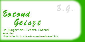 botond geiszt business card